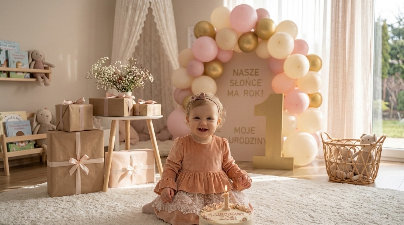 sukienka na roczek malutkove